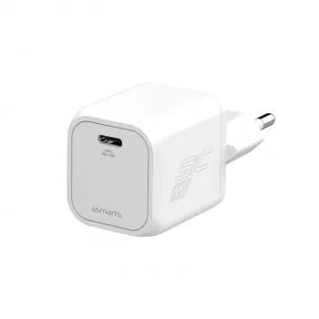 Chargeur mural USB-C 4smarts PDPlug SiC 65 W, blanc