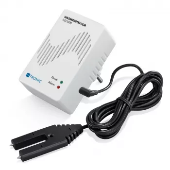 Détecteur de fuite d'eau H-Tronic 1114720 avec capteur externe, à brancher, 230V AC, alarme sonore 85 dB, sortie relais, câble de capteur 2 m