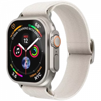 Bracelet Classic Nylon Loop VONMÄHLEN pour Apple Watch 40/41/42 mm, crème
