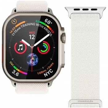 Bracelet Classic Nylon Loop VONMÄHLEN pour Apple Watch 40/41/42 mm, crème