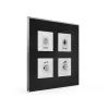Panneau tactile en verre MDT BE-GTT4S.01 Plus 4 boutons avec capteur de température, noir