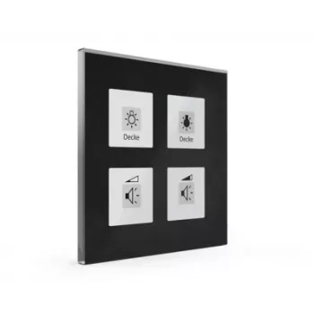 Panneau tactile en verre MDT BE-GTT4S.01 Plus 4 boutons avec capteur de température, noir