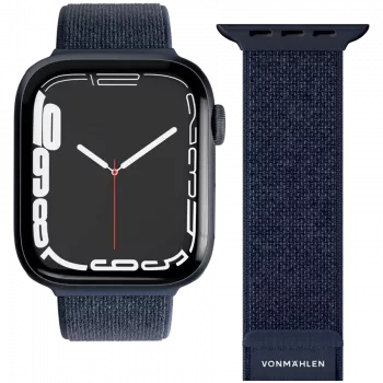 VONMÄHLEN Fitness Loop 2 Bracelet de montre connectée pour boîtiers 44mm, 45mm, 46mm, 49mm, taille unique, bleu marine