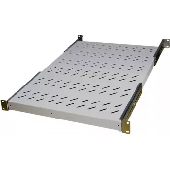 Étagère fixe pour rack 19 inch IT-BUDGET, charge admissible 150 kg, profondeur 650 mm, gris clair 90ITB19FBX650G