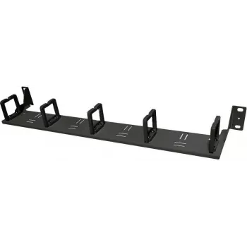 Panneau de gestion des câbles 19 inch 1U IT-BUDGET avec 5 supports de câbles décalés à l'avant - noir 90ITBKMAKB1HES