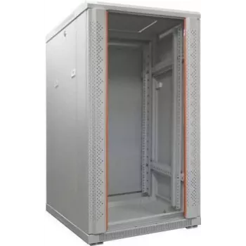Armoire réseau 19 inch IT-BUDGET SRK - 22U - 600x600 mm - porte verre/acier - préassemblée - gris clair 99ITB19SRK2266GGNM