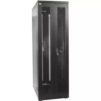 Armoire réseau 19 inch IT-BUDGET SRK - 38U - 800x1000 mm - doubles portes perforées avant et arrière - passe-câbles - Flatpack - noire (90ITB19SRK38810DTSN)