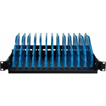 Tiroir coulissant 19 pouces IT-BUDGET pour tablettes et appareils - 12 compartiments - noir (521160)