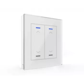 Bouton-poussoir en verre MDT BE-GTL20W.A1 II Light 2 voies RGB-W blanc volet roulant/store