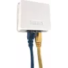 Prise réseau en saillie IT-BUDGET Cat.6A UTP, 2 x RJ45, blanc pur, entrée de câble horizontale, PoE+ 90ITBDDAPE