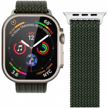 Boucle tissée VONMÄHLEN pour Apple Watch 40/41/42 mm, olive
