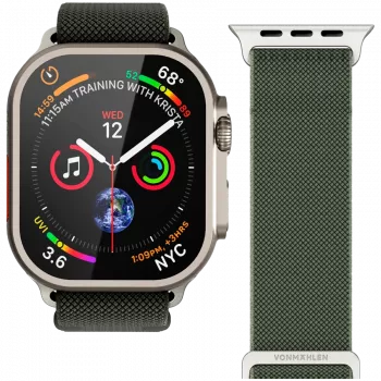 Boucle en nylon Classic VONMÄHLEN 44, 45, 46, 49 mm taille unique, olive