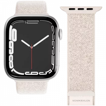 Bracelet de montre Fitness Loop 2 VONMÄHLEN pour Apple Watch 44/45/46/49 mm, crème