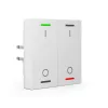 MDT BE-TAL55T2.B1 Capteur à bouton-poussoir KNX 2 voies avec rétroéclairage RGBW et capteur de température, blanc pur brillant