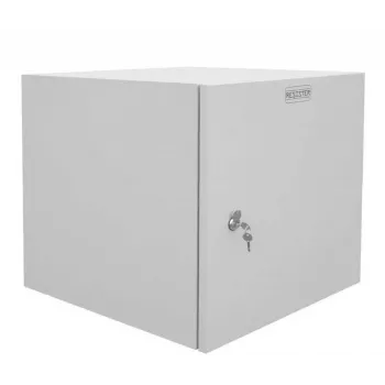 Baie réseau murale 19 pouces IT-BUDGET Easy - porte en acier pleine - 12U - L 600 x P 600 mm - tôle d'acier - gris clair (90RR19CWV1266MG)