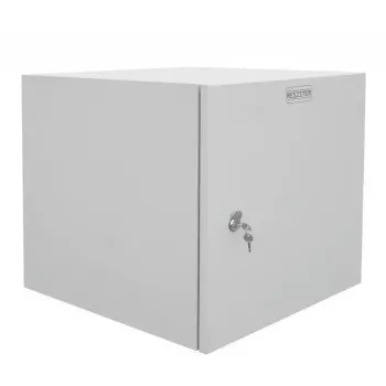 Baie réseau murale 19 pouces IT-BUDGET Easy - porte en acier pleine - 12U - L 600 x P 600 mm - tôle d'acier - gris clair (90RR19CWV1266MG)