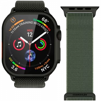 VONMÄHLEN Classic Nylon Loop 40, 41, 42 mm taille unique, Olive Black