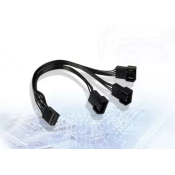 Câble en Y PWM Inter-Tech AC PWM-Y-3 pour trois ventilateurs, 4 broches, 15 cm 88885652