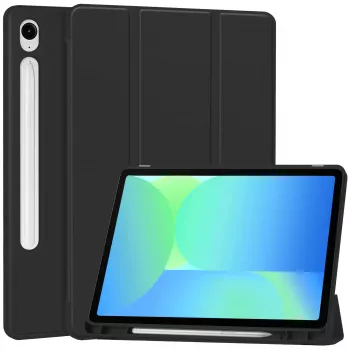 Étui à rabat MRDISC pour Samsung Galaxy Tab S10+ 5G, noir TPU MG-FLIPSGTSGB9SW