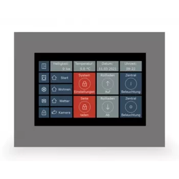 MDT VC-0701.04 Touchpanel VisuControl 7 inch KNX Room Controller, Black