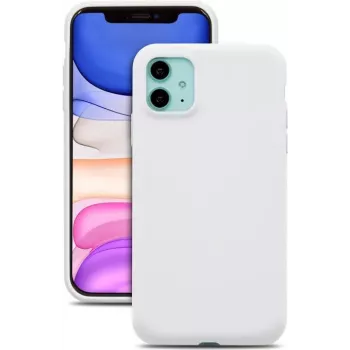 Coque en silicone liquide Premium CYOO pour Apple iPhone 12 mini, blanche CY121873