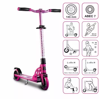 Trottinette en aluminium MUUWMI Six Degrees 145 mm rose