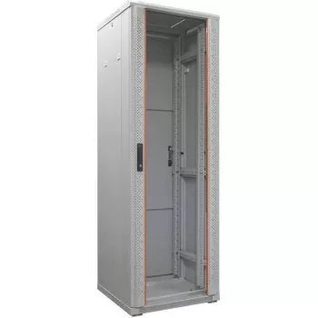 Rack serveur 19 pouces IT-BUDGET SRK 42U 600x1000 mm porte vitrée/acier Flatpack gris clair 90ITB19SRK42610GGN