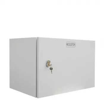 Armoire réseau murale 19 pouces Easy IT-BUDGET - porte pleine en acier - 6U - L 600 x P 400 mm - tôle d'acier - gris clair (90RR19CWV664MG)