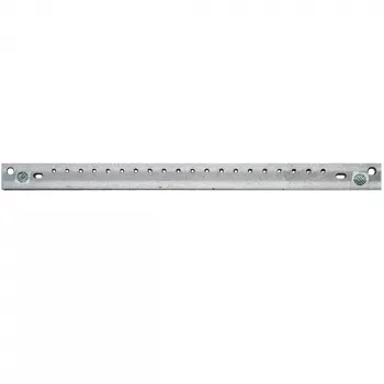 Barre de liaison équipotentielle IT-BUDGET - fer - longueur 380 mm - largeur 30 mm - 2 raccords à perçage intérieur et extérieur - 20 trous M5 (90ITB1403EGS)