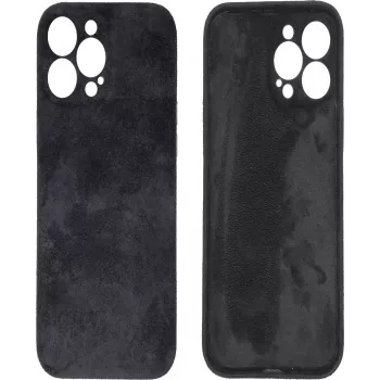 Coque souple en Alcantara CYOO pour Apple iPhone 14 Plus - noir CY122787