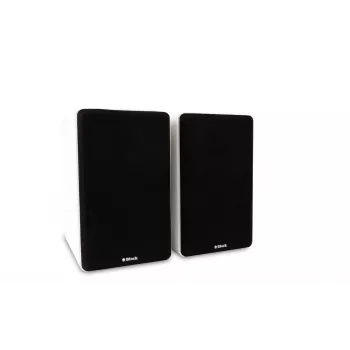 Enceintes bibliothèque passives 2 voies AUDIOBLOCK S-250 WS, paire, blanc, 50 W RMS, 4 Ohm, bass reflex AB2701-004