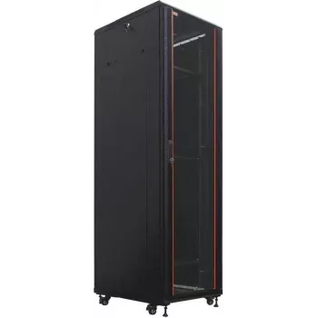Baie serveur 19 pouces IT-BUDGET SRK - 42U - 600x1000 mm - portes verre/acier - assemblée - noir 99ITB19SRK42610GSNM