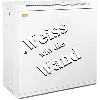 Baie réseau murale 19 pouces IT-BUDGET SWA - 12U - 600x300 mm - porte acier pleine - côtés amovibles - ensemble d'accessoires - blanc pur (90ITB19WS1263MW)
