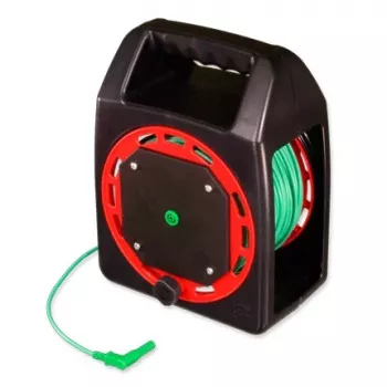 Rallonge de câble de mesure de terre HT Instruments TL-50MKT 50 m sur enrouleur, verte 2009690
