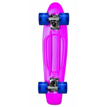 Skateboard mini cruiser NORULES No Rules AU 349 avec roues lumineuses, rose