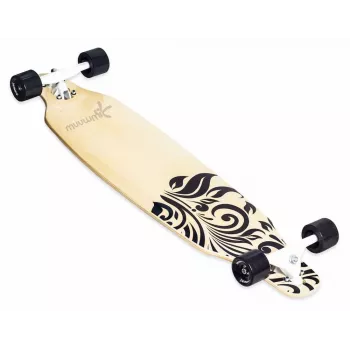 Skateboard longboard MUUWMI AU 559, plateau en érable 8 plis, roulements ABEC 7, roues 70 mm, bois