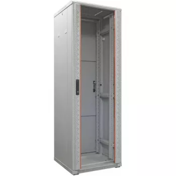 Baie réseau 19 pouces IT-BUDGET SRK, 38U, 600x600 mm, porte vitrée avant, porte pleine arrière, Flatpack, gris clair 90ITB19SRK3866GGN