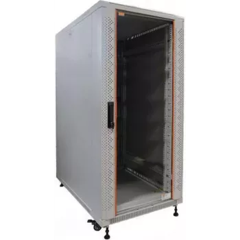 IT-BUDGET armoire serveur 19 pouces SRK - 27U - 600x1000 mm - porte verre/acier - flatpack - gris clair 90ITB19SRK27610GGN
