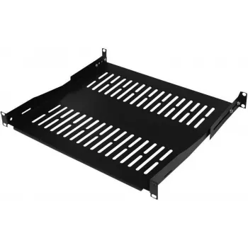 Étagère/plateau pour équipements 19 pouces IT-BUDGET, charge 80 kg, profondeur 350 mm, montage à profondeur variable, noir (90ITB19FBX350S)