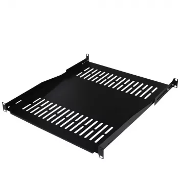 Étagère/plateau pour équipements 19 pouces IT-BUDGET - charge 80 kg - profondeur 550 mm - montage à profondeur variable - noir (90ITB19FBX550S)