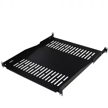 Étagère/plateau pour équipements 19 pouces IT-BUDGET - charge 80 kg - profondeur 550 mm - montage à profondeur variable - noir (90ITB19FBX550S)