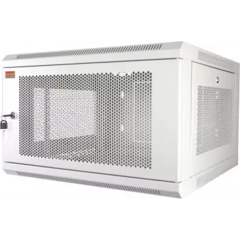 Armoire réseau murale 19 pouces IT-BUDGET 6U, 570x600 mm, façade et côtés perforés, panneaux latéraux amovibles, blanche 90ITB19MSR666TW
