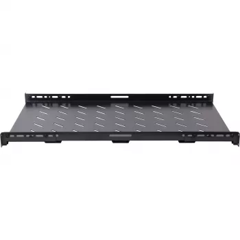 Étagère fixe renforcée 1U 19 pouces Rockstable RS19-SFH79, acier SPCC, noire, charge admissible 60 kg
