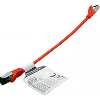 Câble patch premium IT-BUDGET cuivre massif - Flex AWG 26 - Cat.8.1 - 2000 MHz - sans halogène - PoE+ - 40 Gbit - rouge - 0,5 m 90ITBFLEX81PK050R