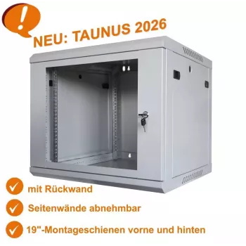 Armoire réseau 19 pouces IT-BUDGET TAUNUS 12U profondeur 600 mm gris clair 90ITB19126GG