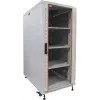 Baie serveur 19 pouces IT-BUDGET SRK ensemble complet - 27U, 600x1000 mm, portes vitrée/pleine, 4 ventilateurs actifs, PDU, étagères, gris clair 90ITB19SRK27610GG
