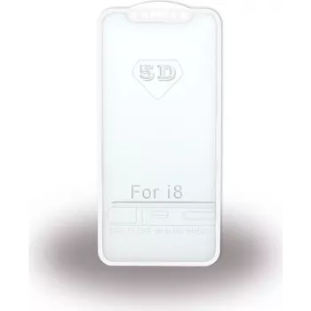 CYOO Premium Film de protection d'écran en verre trempé 5D pour Apple iPhone X - blanche