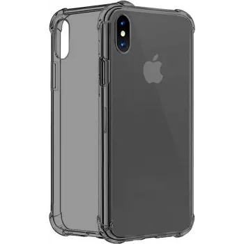 CYOO Coque en silicone Four Corners pour Apple iPhone XS Max - transparente/noire