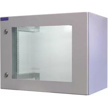 RESISTER Armoire réseau 19 pouces PRO - IP66 extérieur et industriel - porte à fenêtre - 9U - 600x400 mm - gris clair (90RR19WV94GG)