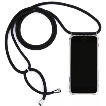 Coque collier Necklace Case+ CYOO pour Samsung Galaxy S10e - silicone noir avec dragonne (CY121018)